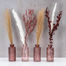 4er Set Vase Rosa Grün H13cm