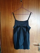 Yest Keyhole Camisole Tanktop Ärmelloses Shirt Grau Top Trägerhemd Sexy Gesmokt