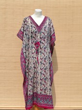 true vintage traumhafter Kaftan Maxikleid Paisley Viskose (Rayon) Boho Orient