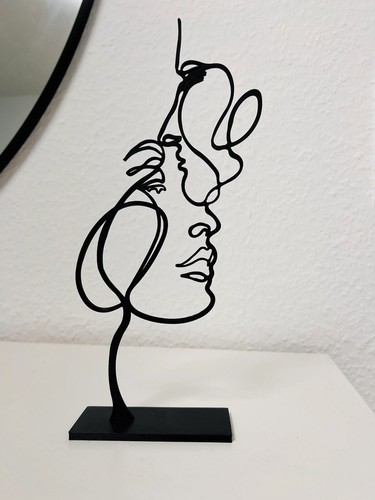 Skulptur frau mann paar - paar, |