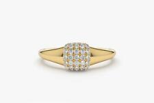 Diamant Memory Pave Goldring mit 41 Brillanten 14K 585er 0,30ct VS G-H Gelbgold
