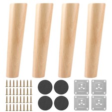 4er Set Möbelfüße Holz 20cm