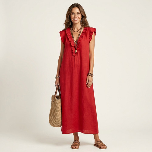 Damen maxikleid baumwolle - damen,