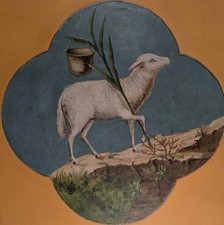 Lamm Gottes, Öl auf Leinen