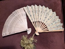 2 x Handfächer, Karneval, Fasching, Taschenfächer 