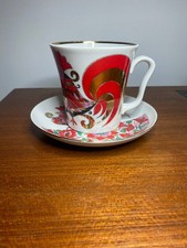 Lomonosov Imperial Porzellan Sankt Petersburg Russia Kaffetasse und Untertasse