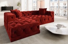 Ecksofa Samtstoff Eck Sofa