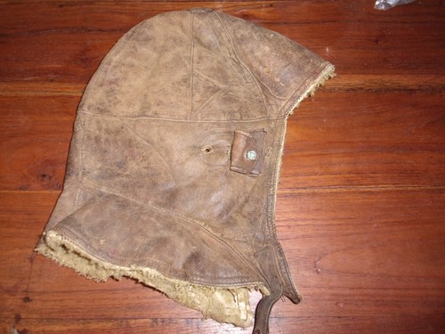 Lederhelm pilot ww2 schaffell - lederhelm,