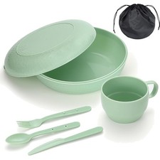 Vielseitiges 6-teiliges Camping Utensilien-Set: Spülmaschinenfest und leicht