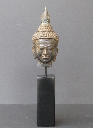 Bronze buddha kopf figurine - bronze,