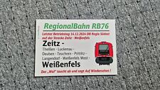 Zuglaufschild Abschied RB76 klein