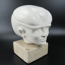Dekorative Gips Büste Figur Keramik Pottery Bust Figurine ALIEN Kopf Head Cool
