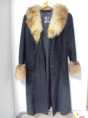 Klassischer wildleder mantel - wildleder,