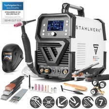 STAHLWERK Schweißgerät 2 in 1 Kombi AC/DC WIG 200 ST Digital – ARC/MMA-Inverter