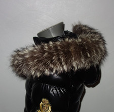 Silberfuchs Pelz Kapuze Kragen