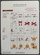 Safety Card | Austrian Airlines | Airbus A310 | 10/99