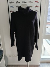 Amisu Damen Langarm Strick Pullover Rollkragen Pulli Kleid schwarz Gr. 38 S