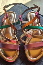 Sandalen 37 Mädchen Schuhe Boots Koffer Kleid Pantolette Zehentrenner Top Urlaub