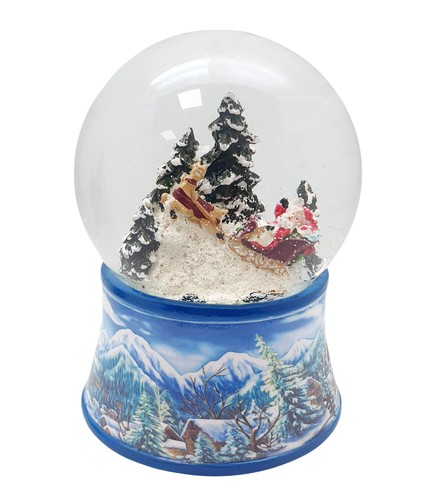 Schneekugel santa kommt auf - santa,