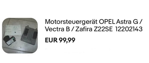 Opel motorsteuergerät inkl - opel,