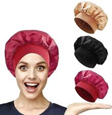 3 Stück Satin, Seidenhaube Schlafhaube Seide Verstellbare Haarhaube