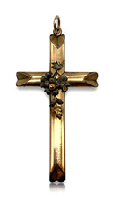 Biedermeier Kreuz Kruzifix -