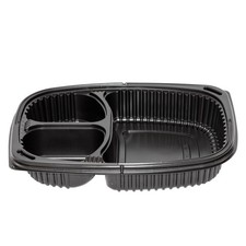 DayBays Mikrowellen Menüschale Geteilt Ungeteilt Menübox mit Dom Deckel Mehrweg