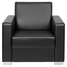 Schwarzer Ledersessel Designer