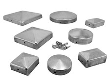 Pfostenkappe ROH / VERZINKT Metall Abdeckkappe Pfostenabdeckung Zaunkappe