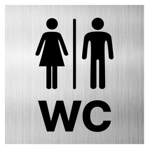 Schild toilette dibond alu - schild, dibond/alu