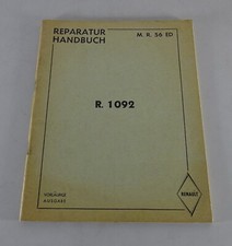 Werkstatthandbuch Renault R. 1092 Caravelle / Floride Cabrio / Coupé 1959-1961