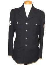 Britische Polizei Uniform Jacke Schwarz Police Tunic Wolle Uniformjacke Gothic