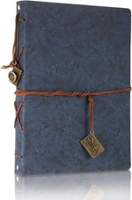 Fotoalbum Leder Blau 60 Seiten