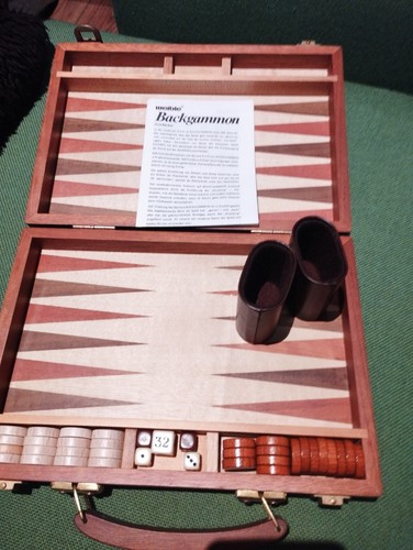 Vintage backgammon holzbox - backgammon,