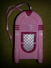 Dekoornament Anhänger Jukebox Musicbox rosa Rockabilly Vintage Retro Vinyl