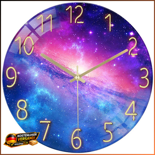 Wanduhr 30cm glas ohne - 30cm,