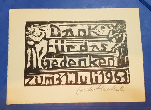 Original holzschnitt erich - holzschnitt,