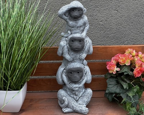 Frostfeste steinfigur 3er - frostfeste,