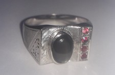 Weißgold Gold Herren Ring 750