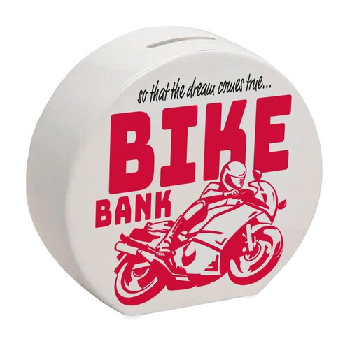 Bike bank spardose rot zum - spardose,