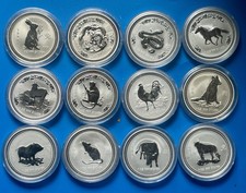 Diverse Australia Luna 1 One Dollar 1 Oz 999 Silber  1999 bis 2010 Jahr WWF