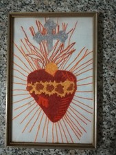 Alt, Stickbild Herz Jesus