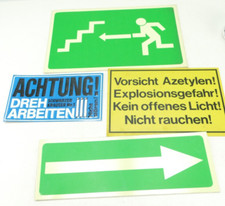 4 Schilder Fluchtweg Gefahrenschild Werbeschild Tabak X-2677