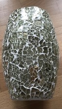 Silberne mosaikvase - silberne,