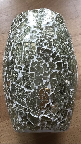 Silberne mosaikvase - silberne,