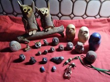 Konvolut Sammlung Eulen Glas / Keramik / Holz