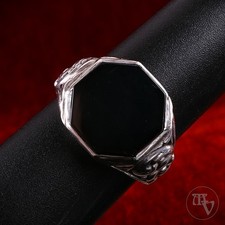 Art Deco Siegelring mit Onyx