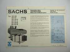 Sachs SB126 151 A B Rasenmähermotor Typenblatt Technische Daten Maße 1980