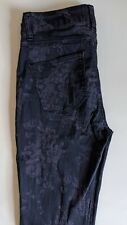 neuwertig *PIU PIU Hose/Damenhose schwarz m. Blumenprint Gr. 36/S * 