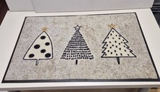 Wash + Dry Fußmatte Schmutzmatte 50 x 75 cm Motiv Silent Night Weihnachtsbäume !